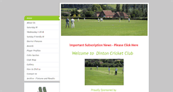 Desktop Screenshot of dintoncricketclub.co.uk